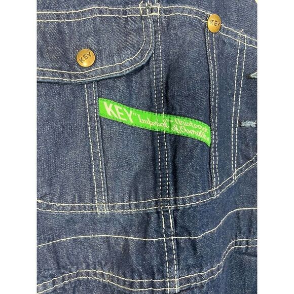 Mens Vintage Key Imperial Aristocrat of Overalls Dark Wash Made in USA 38x30 - Picture 5 of 9